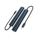 Spello USB-C Hub Slim 7v1 | 100W USB-C PD, 3× USB-A, HDMI, slot na SD/TF kartu | tmavý atrament | všetky porty v jednom
