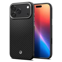 Spigen Enzo Aramid T, čierna strieborná - iPhone 17 Pro Max