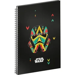 Špirálový zápisník Star Wars - čierny, linajkovaný, A5