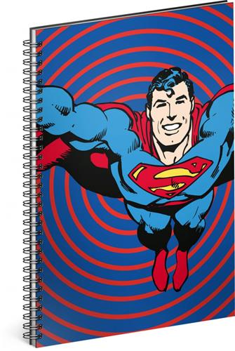 Špirálový zápisník Superman - Kruhy, linajkovaný, A5