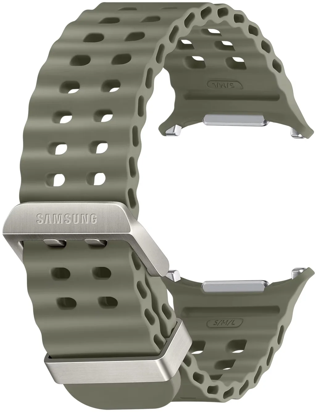 Športový náramok Samsung Marine Band pre hodinky Watch Ultra veľkosti S/M/L zelený