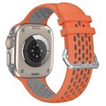 Športový remienok Cubenest pre Apple Watch Sport Band ORANGE so sivou farbou (42-49 mm)