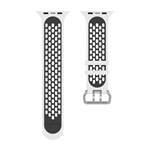 Športový remienok Cubenest pre Apple Watch Sport Band WHITE s čiernou farbou (42-49 mm)
