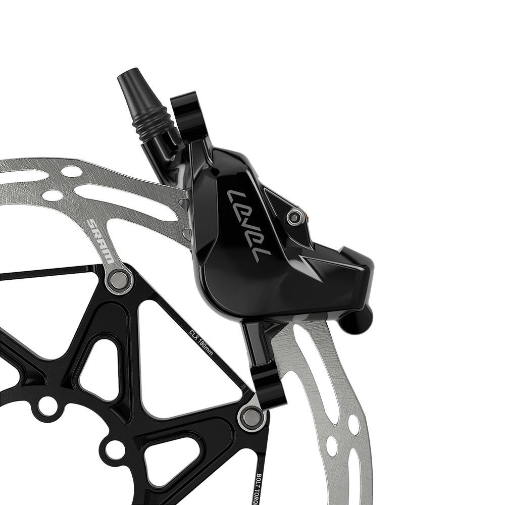 SRAM Level Silver Stealth 2 piestiková kotúčová brzda, čierna, zadná
