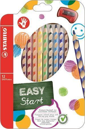 STABILO Barevná pastelka "Easycolours", HB, trojhranná, pro praváky, 12ks/ bal.  