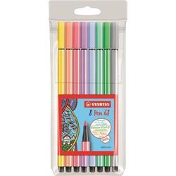 STABILO Fixy "Pen 68", sada, 1 mm, 8 pastelových barev
