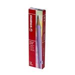 STABILO Grafitová ceruzka s gumou "Swano Pastel", fialová, HB, šesťhranná, 12ks