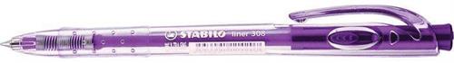 STABILO Kuličkové pero "Liner 308", fialová, 0,3mm, stiskací mechanismus