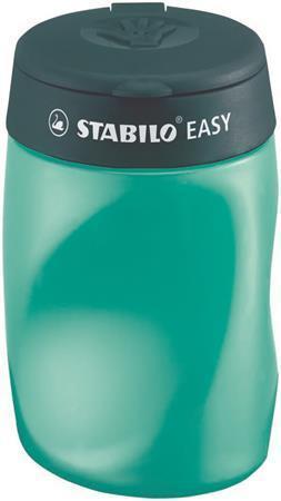 STABILO Ořezávátko "Easy" se zásobníkem, petrolejová, 3 otvory, pro praváky