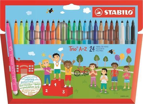 STABILO "Trio A-Z", sada, 24 rôznych farieb, 0,7 mm