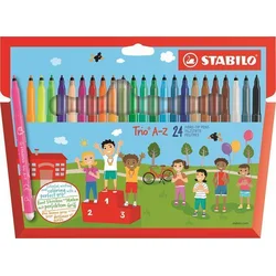 STABILO "Trio A-Z", sada, 24 rôznych farieb, 0,7 mm