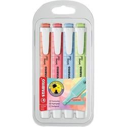 STABILO Zvýrazňovače "Swing Cool Pastel", sada 4 barev, 1-4 mm