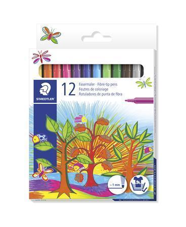 STAEDTLER Fixy, sada, 12 barev, 1 mm