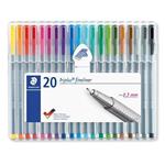 STAEDTLER Liner "Triplus 334 Box" sada, 20 barev, 0,3mm