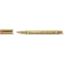 STAEDTLER Metalický popisovač, 1-2mm, kuželový hrot, zlatá