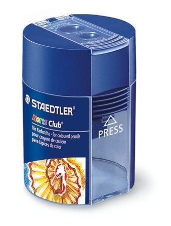 STAEDTLER Ořezávátko, na 2 tužky, se zásobníkem na odpad, modré