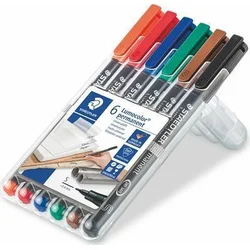 STAEDTLER Permanentní popisovač "Lumocolor 313", 6 barev, 0,4mm