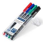 STAEDTLER Permanentný popisovač "Lumocolor 317 M", 4 farby, 1 mm, OHP