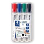 STAEDTLER Popisovač na biele tabule "Lumocolor 351 B", sada, 4 farby, klinový hrot