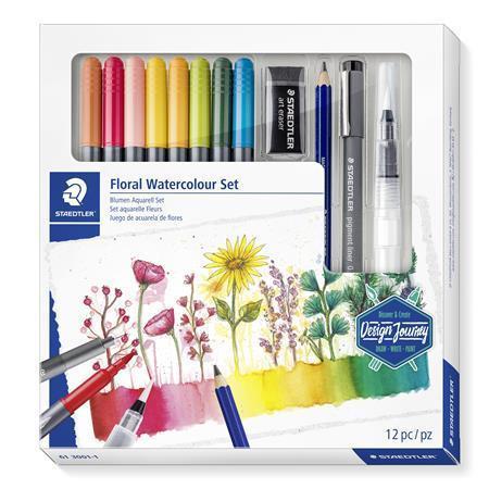 STAEDTLER Štětcové fixy "Design Journey Floral", 8 barev, sada, oboustranné 61 3001-1