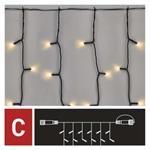 Štandardná LED spojovacia vianočná reťaz - záclona, 1x2 m, vonkajšia, teplá biela