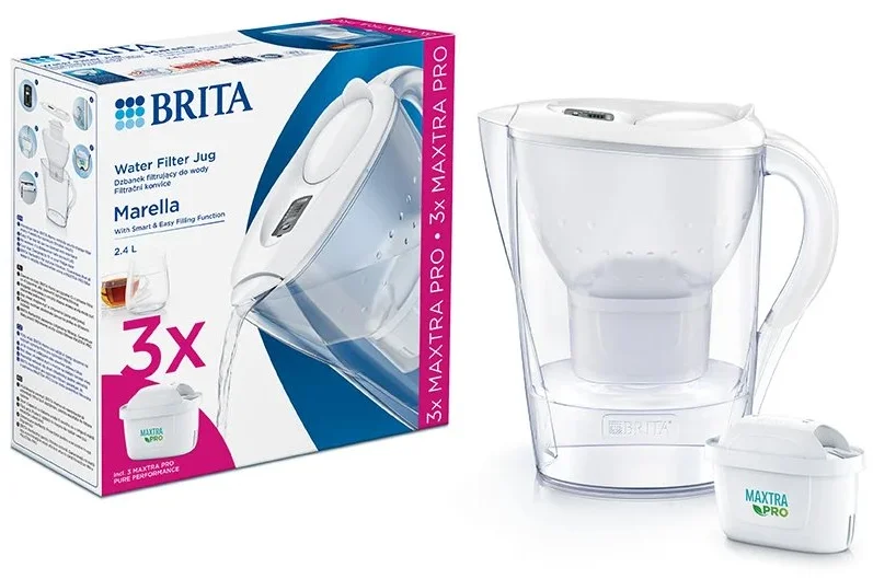 Štartovacie balenie Brita Marella, biele + 3 vodné filtre Maxtra+ Pure Performance