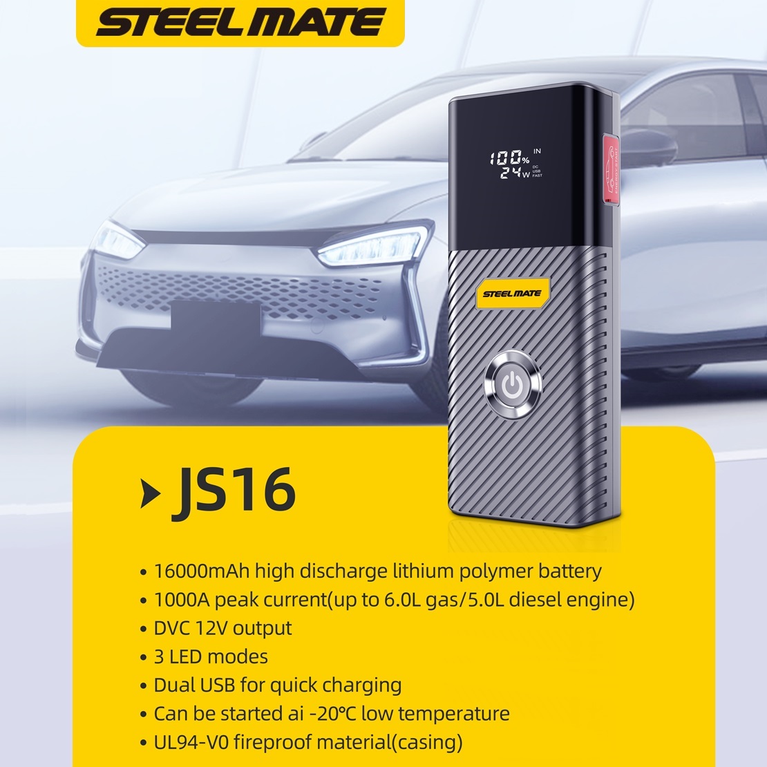 Steelmate JS16, sivá