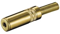 Stereo jack 3,5 mm F zlatý