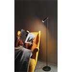 Stojacia lampa LED Immax TIT, čierna so zlatými prvkami, CCT