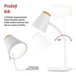 Stolná lampa EMOS LED TARA, biela