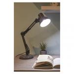 Stolná lampa LUCAS pre žiarovku E27, tmavosivá