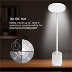 Stolná LED lampa ColorWay, klip, biela