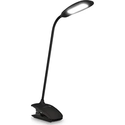 Stolná LED lampa CONNECT IT CLIP s klipom, ČIERNA