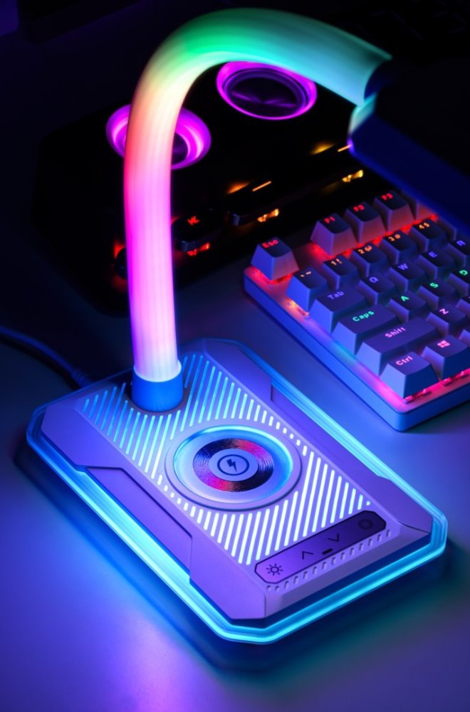 Stolná LED lampa IMMAX GAMER čierna