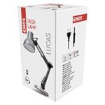 Stolní lampa LUCAS na žárovku E27, tmavě šedá