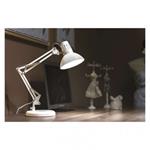 Stolová lampa DUSTIN pre žiarovku E27, biela