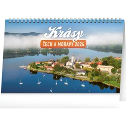 Stolový kalendár Krásy Čiech a Moravy 2024, 23,1 × 14,5 cm