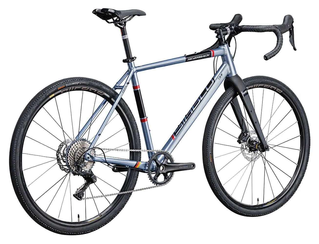 Štrkový bicykel SILVERBACK Siablo Alloy GRX 16,5"/M - Sivá/červená
