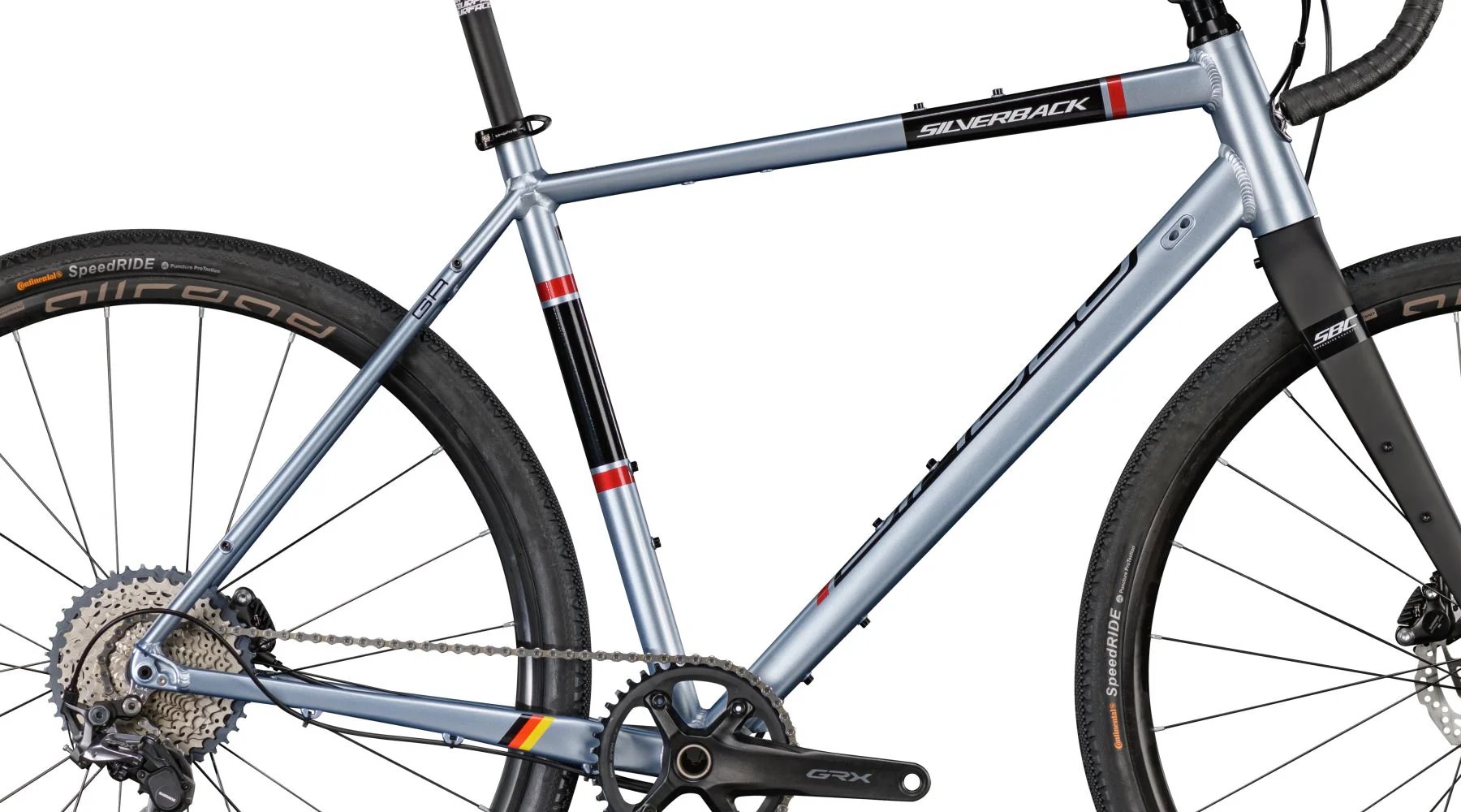 Štrkový bicykel SILVERBACK Siablo Alloy GRX 16,5"/M - Sivá/červená
