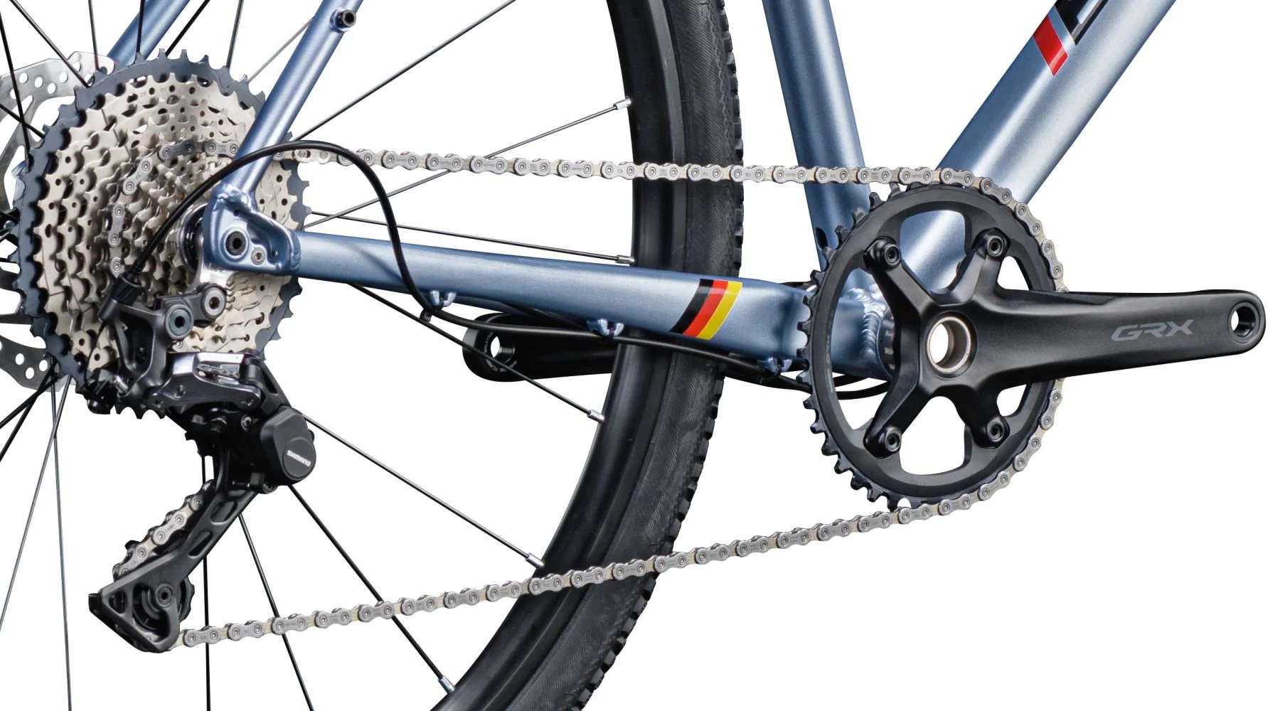Štrkový bicykel SILVERBACK Siablo Alloy GRX 16,5"/M - Sivá/červená