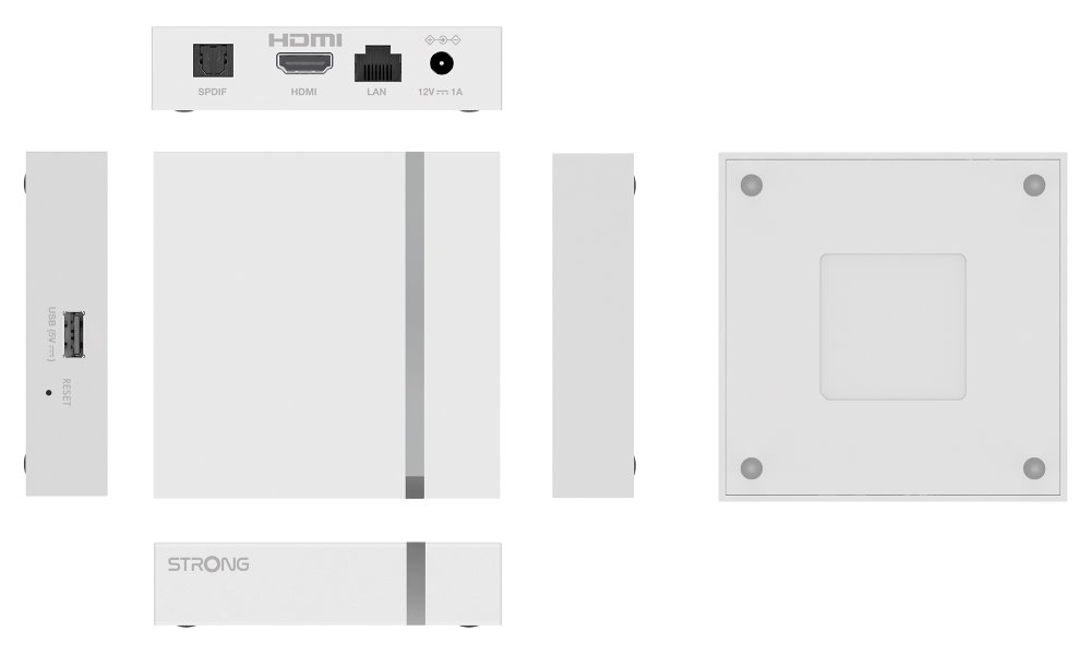 Strong android box LEAP-S3+V2, biely