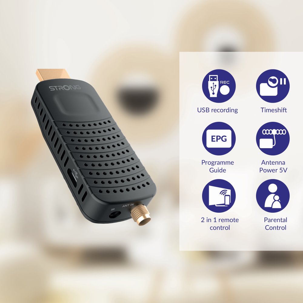 Strong DVB-T/T2 tuner HDMI stick SRT 84