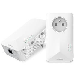 Strong sada 2x adaptérů Powerline 1000 WF DUO FRV2/ Powerline 1000 Mbit/s/ Wi-Fi 1200 Mbit/s/ 2x LAN/ bílý