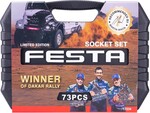 Súprava Festa Gola, 73 ks, 1/4" + 1/2", plastový kufrík, CrV
