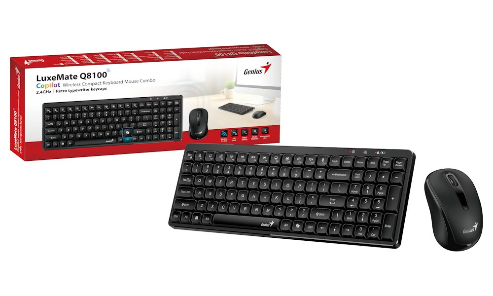 Súprava klávesnice a myši Genius LuxeMate Q8100, bezdrôtová, CZ/SK