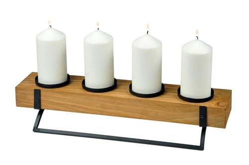 Svícen adventní dřevo 48x14cm