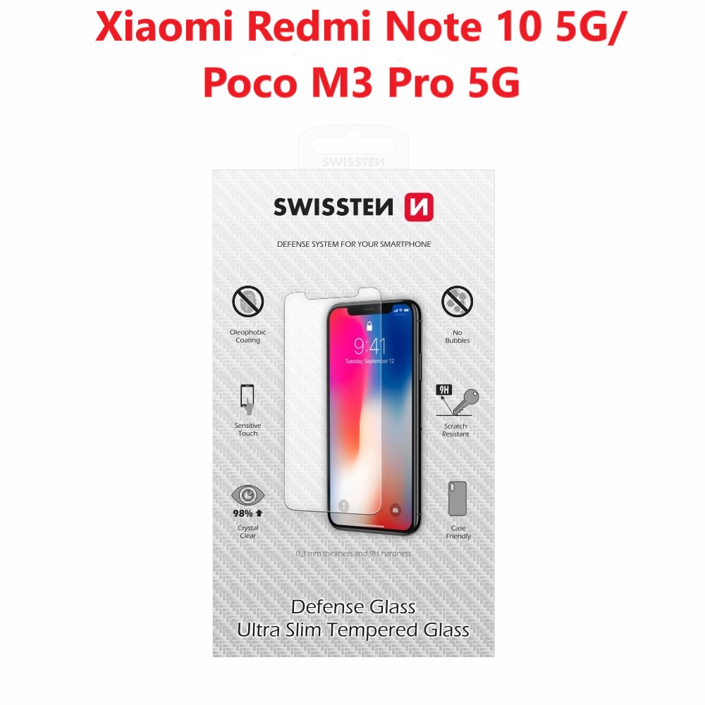 Swissten 2.5D sklo Redmi Note 10 5G / Poco M3 Pro