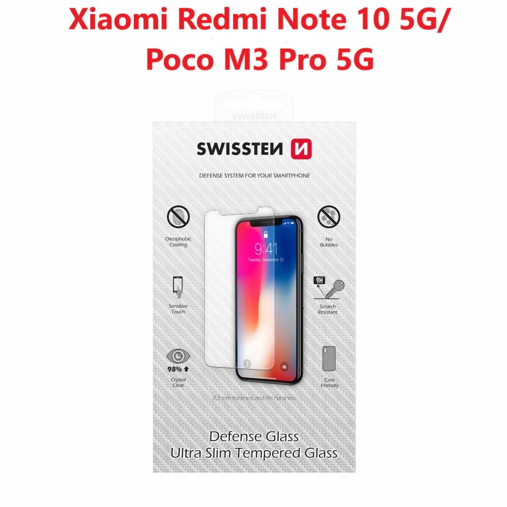 Swissten 2.5D sklo Xiaomi Redmi Note 10 5G / Poco M3 Pro