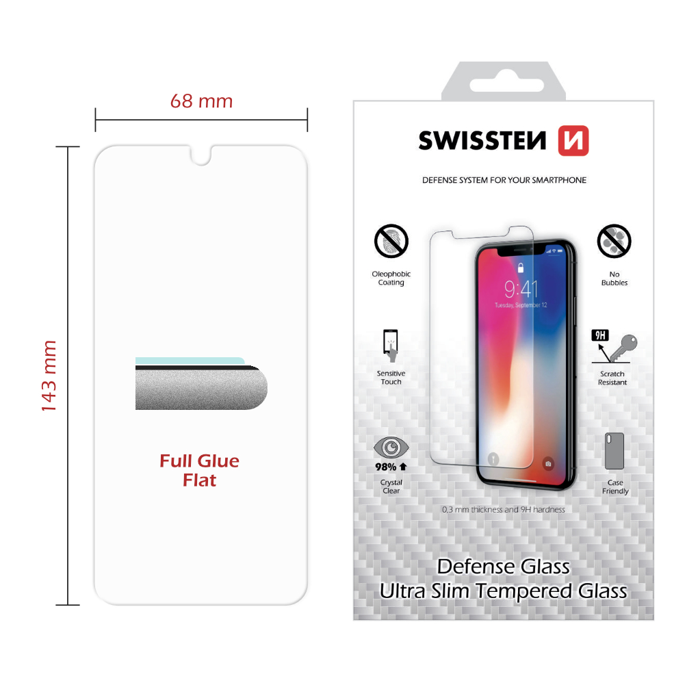 Swissten 2.5D sklo Xiaomi Redmi Note 8 Pro