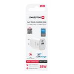Swissten adaptér Edge GaN 35W, bílý  